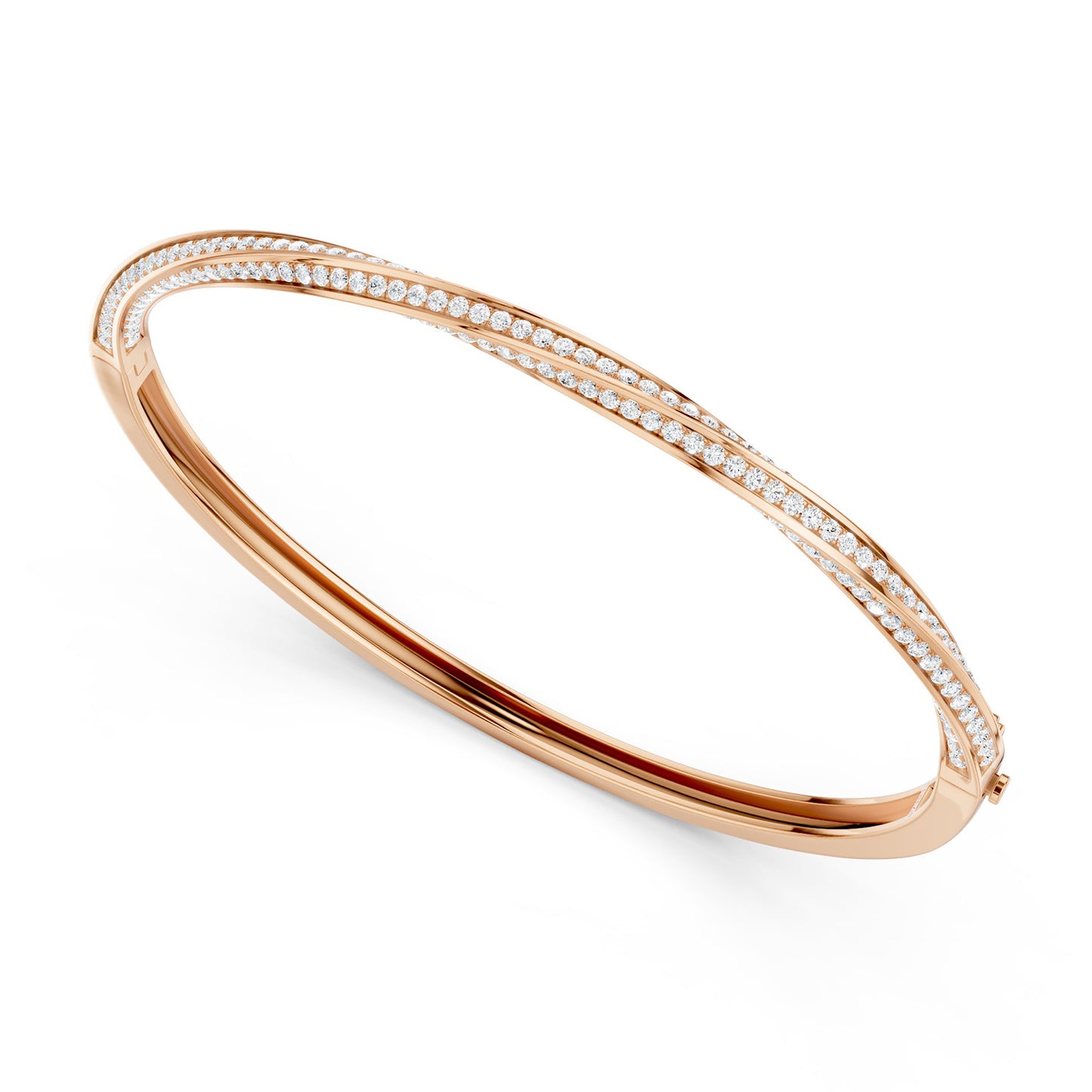 Swirl Diamond Bangle