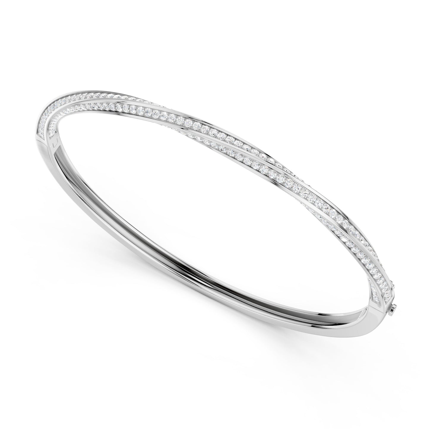 Swirl Diamond Bangle