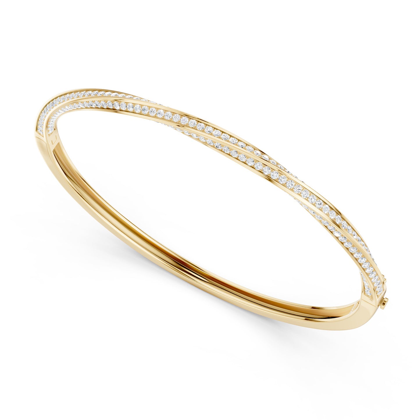 Swirl Diamond Bangle