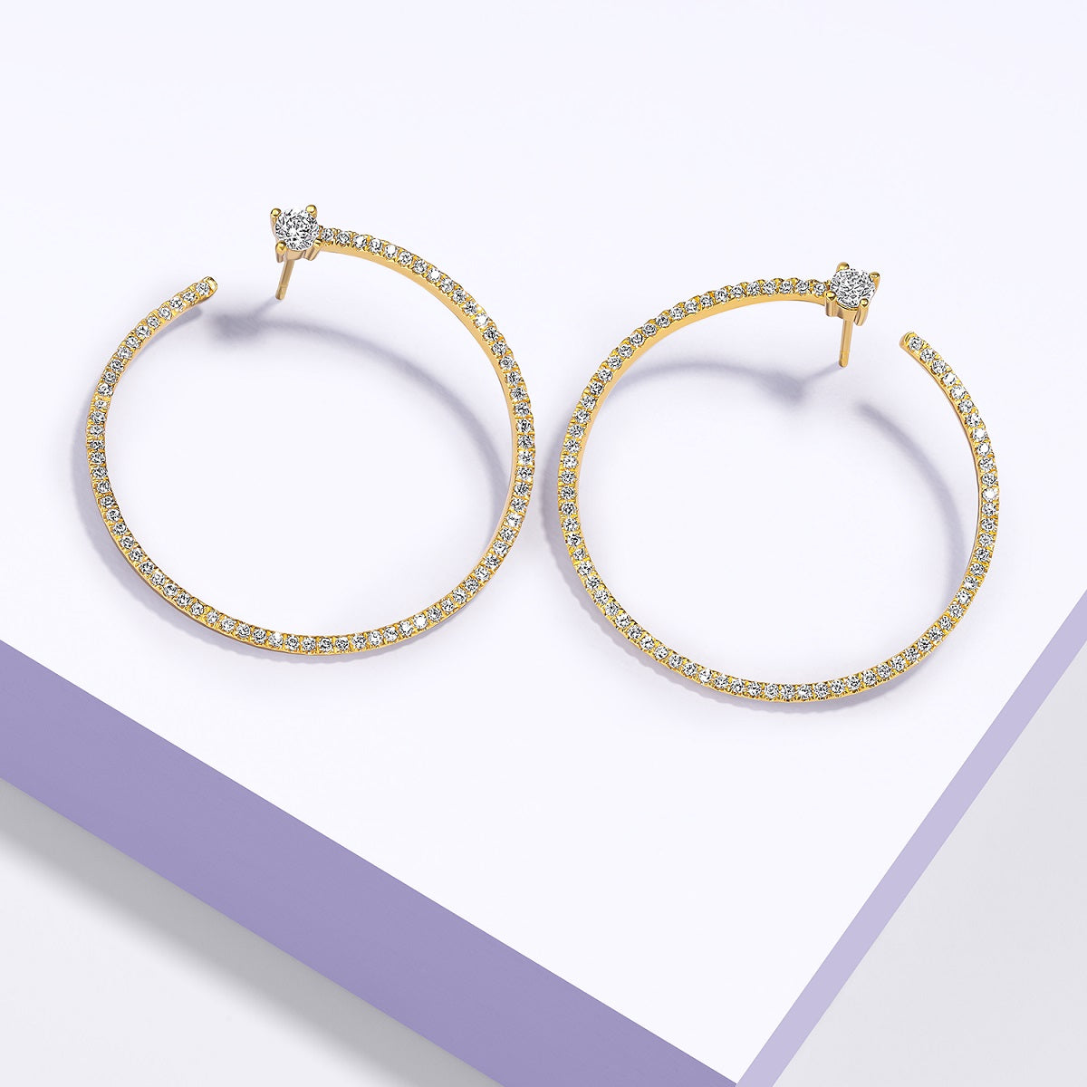 Shimmering Bardot Hoops