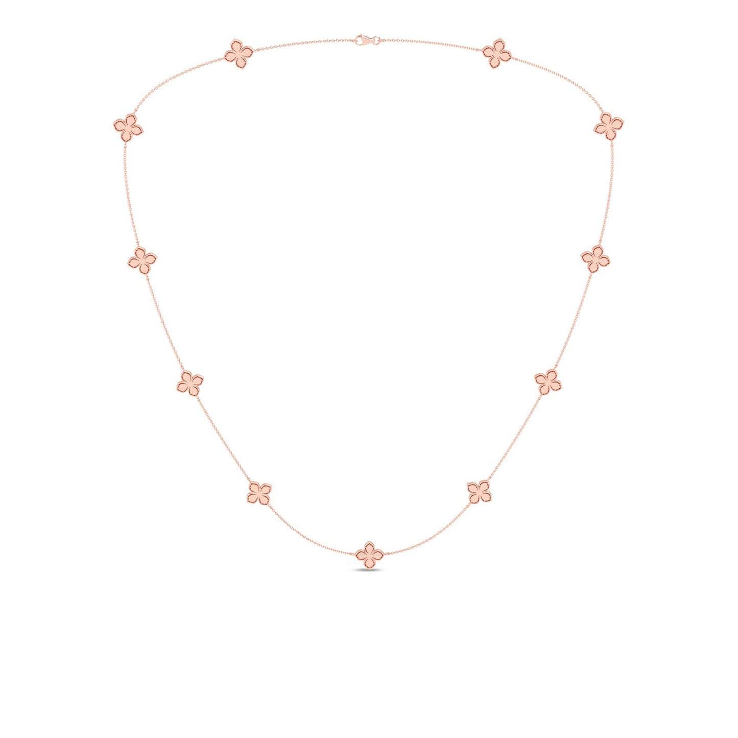 La Fleur Petite Diamond Contour Stationed Necklace