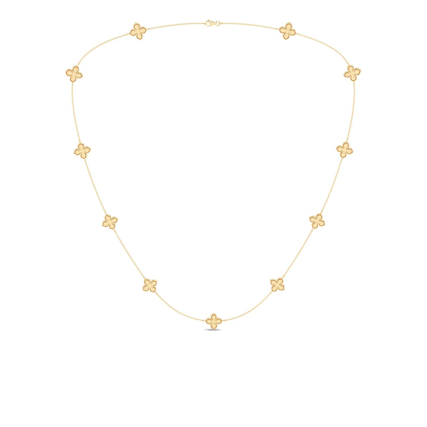 La Fleur Petite Diamond Contour Stationed Necklace