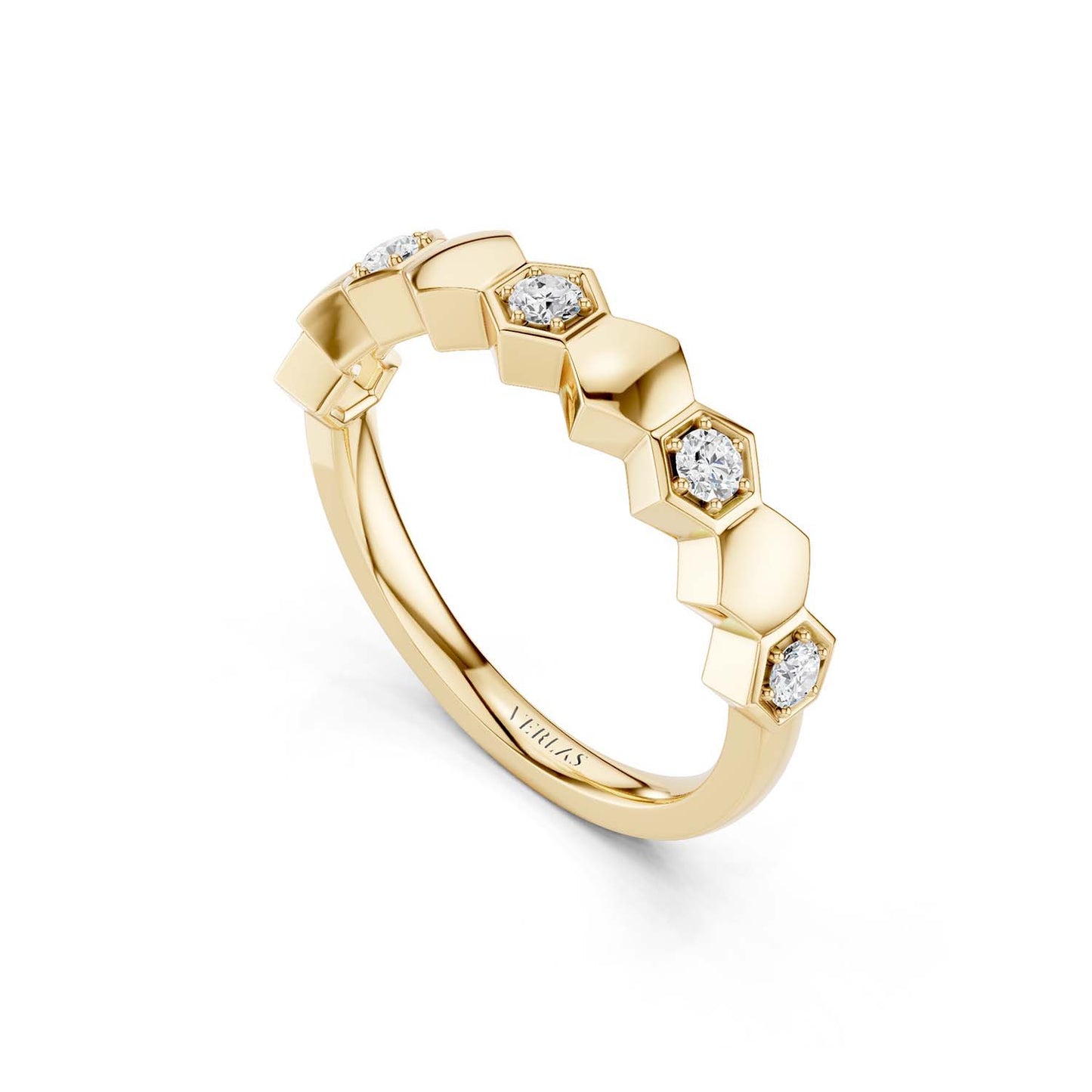 Alternating Diamonds Hexagon Band