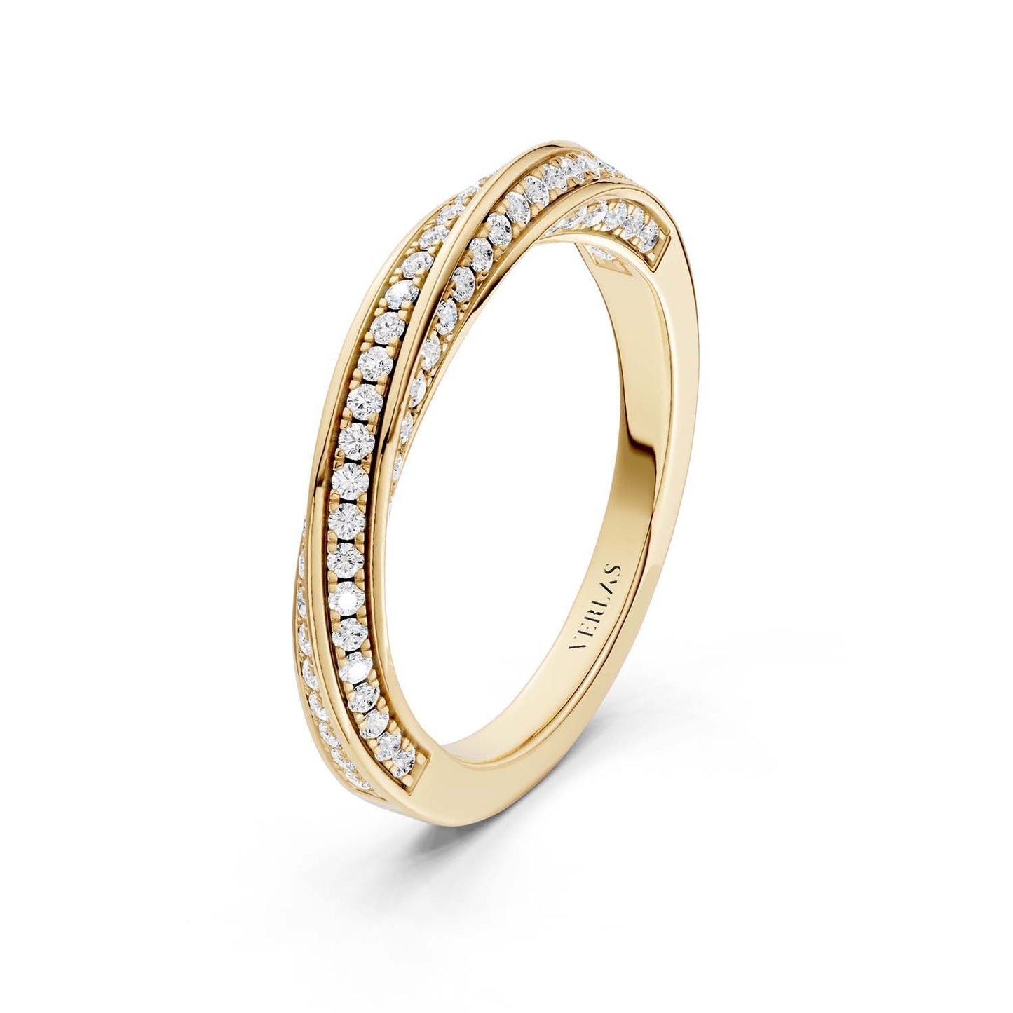 Half Swirl Diamond Ring