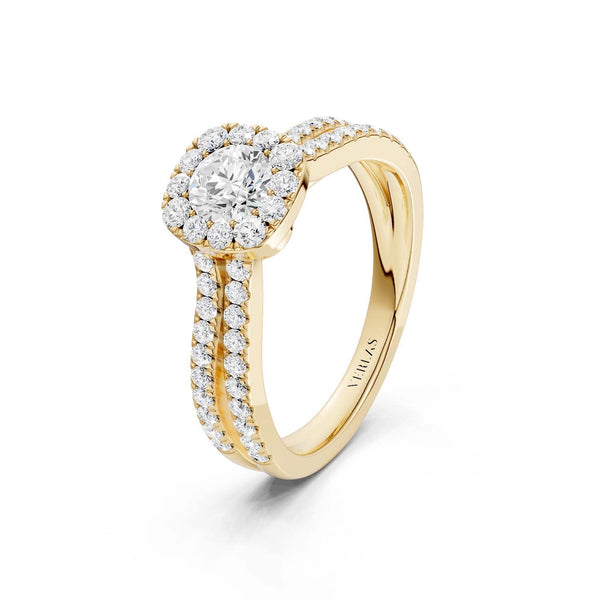 Unified Iconic Round-Princess Halo Ring