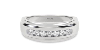 1-Trail Nick-Set Round Diamonds 7.40mm Band