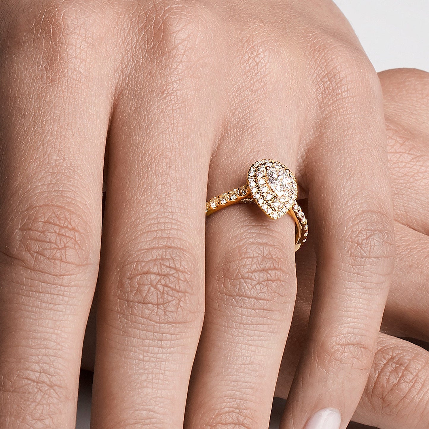 Signature Dewdrop Ring_Product Angle_Lifestyle Image