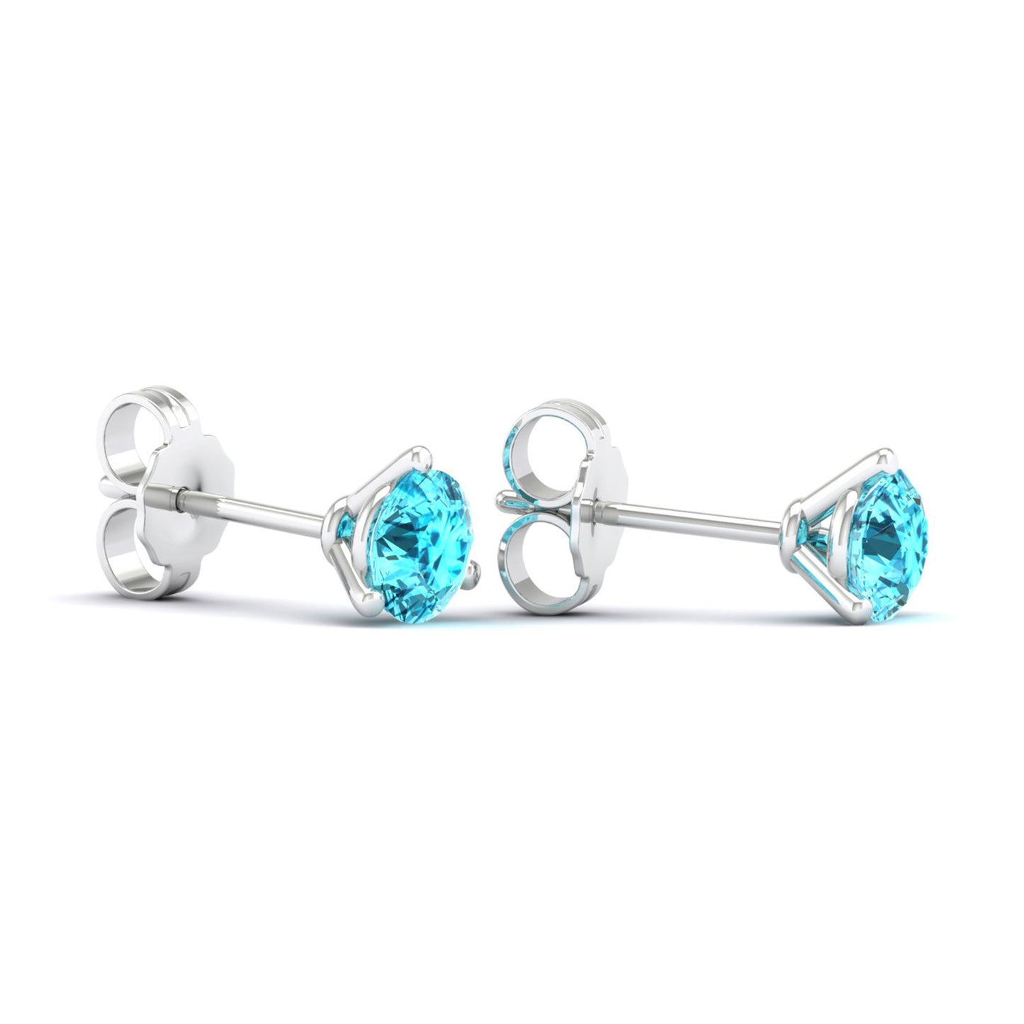 3-Prong Gemstone Round Solitaire Studs_Product Angle_SBT - 5mm - 1