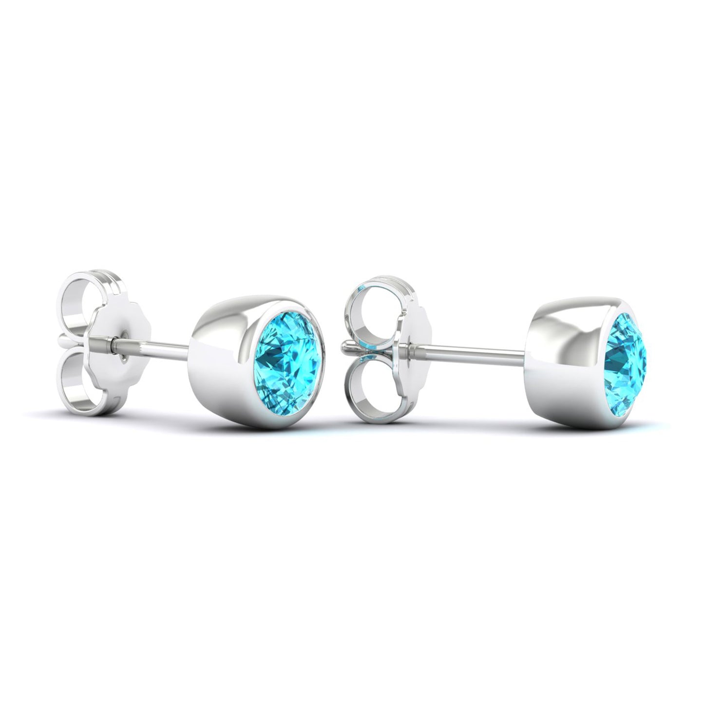 Gemstone Encompassing Round Studs_Product Angle_SBT - 5mm - 1
