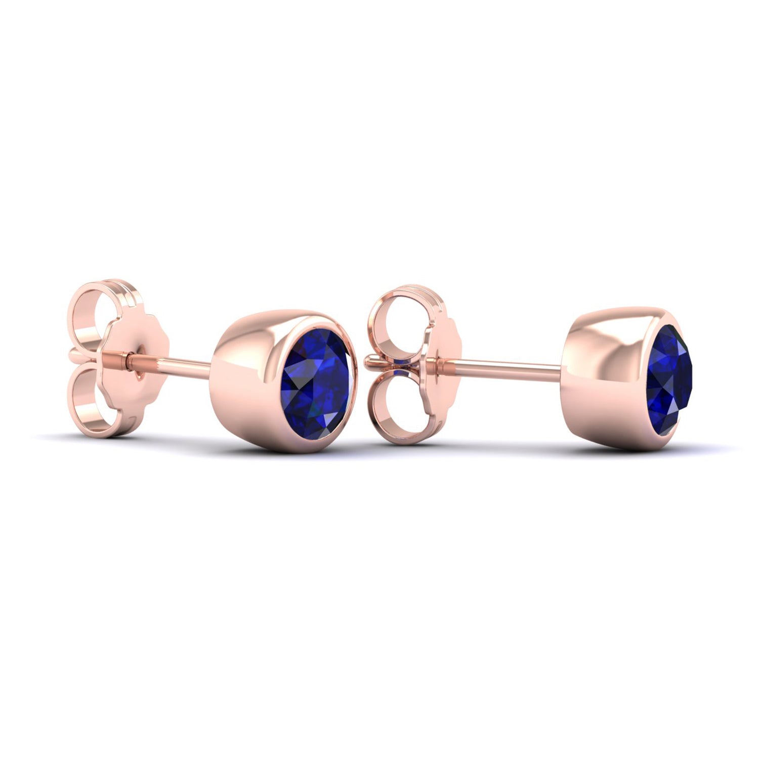 Gemstone Encompassing Round Studs_Product Angle_BS - 5mm - 1