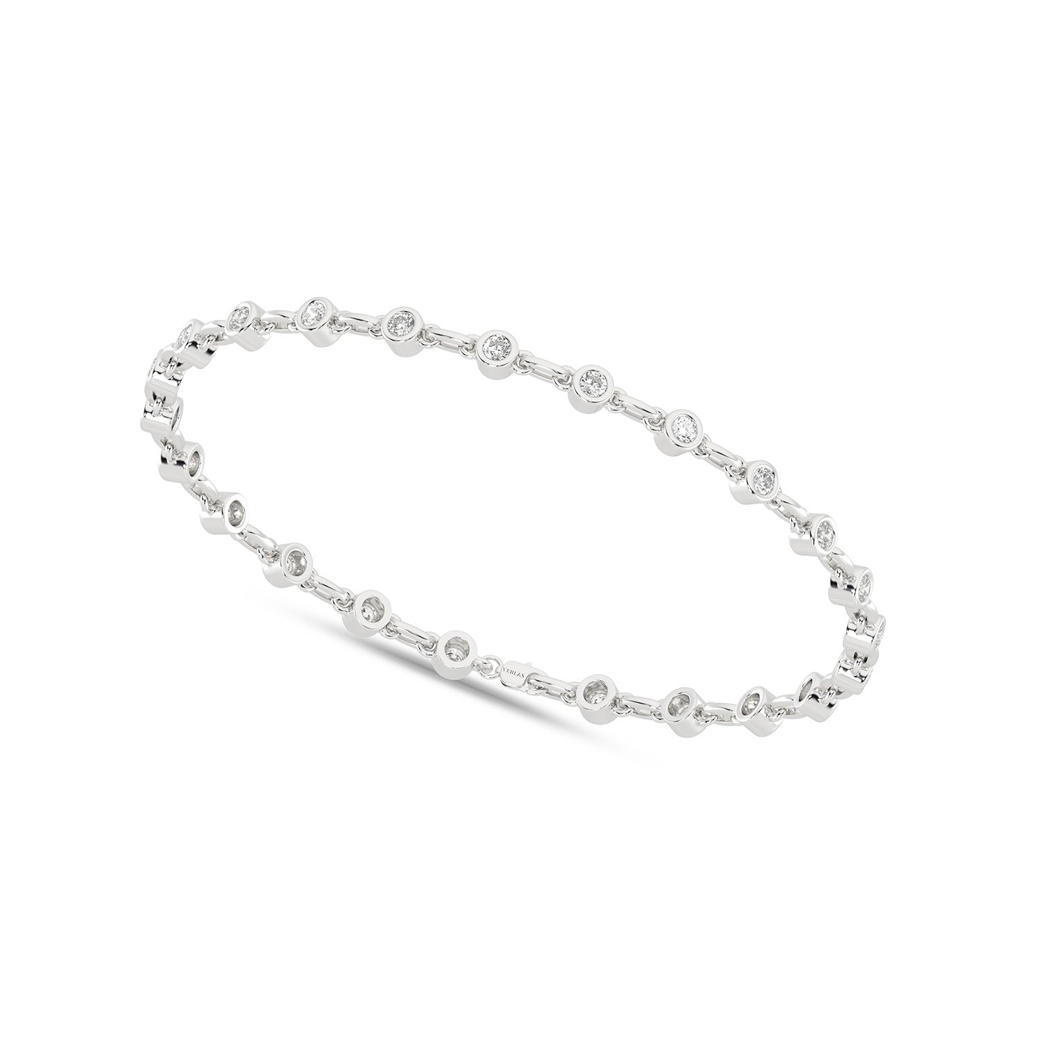 Atmos Bezel Set Diamond Bracelet_Product Angle_1/2 - 1