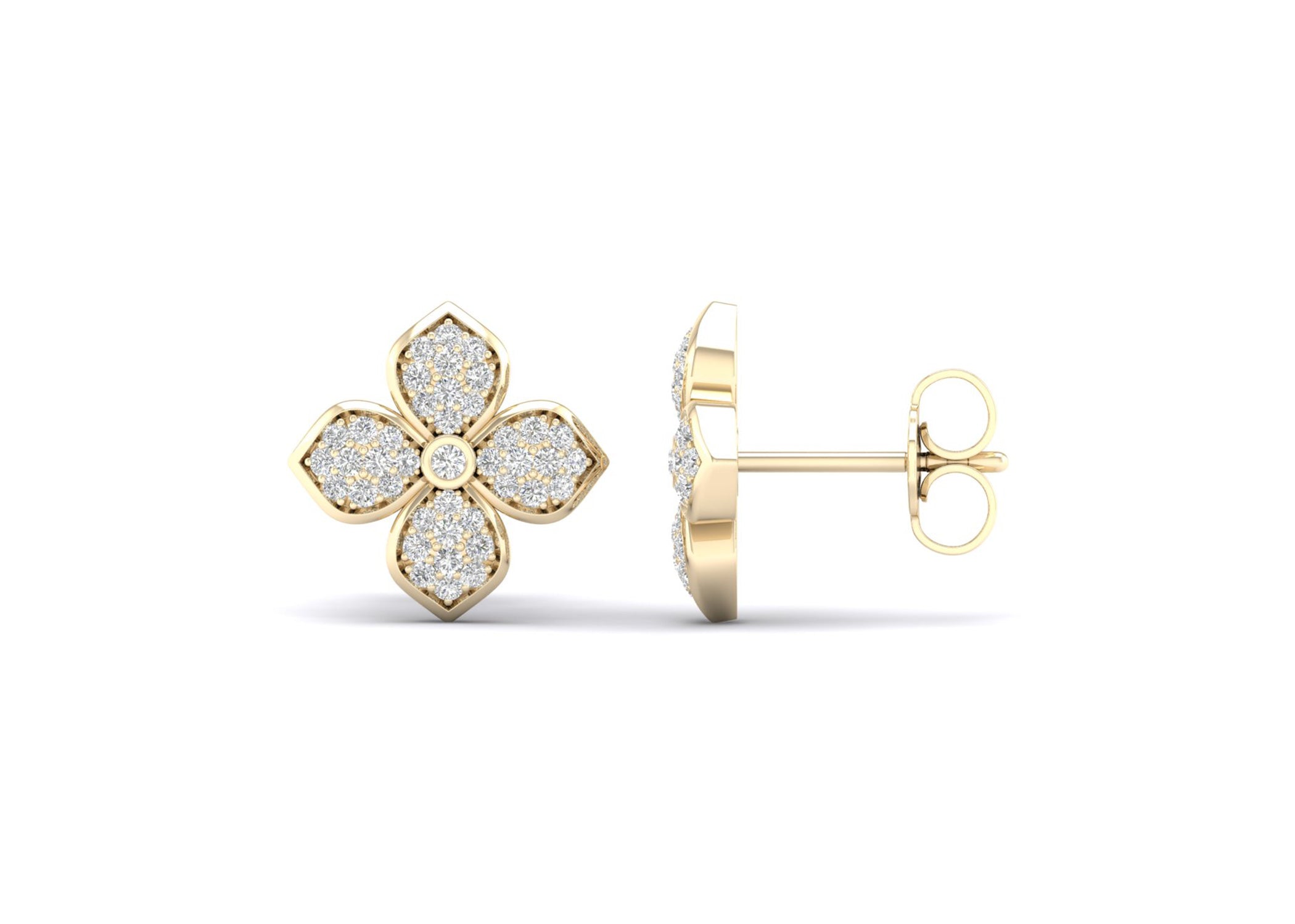 La Fleur Diamond Radiant Studs - Earring 
