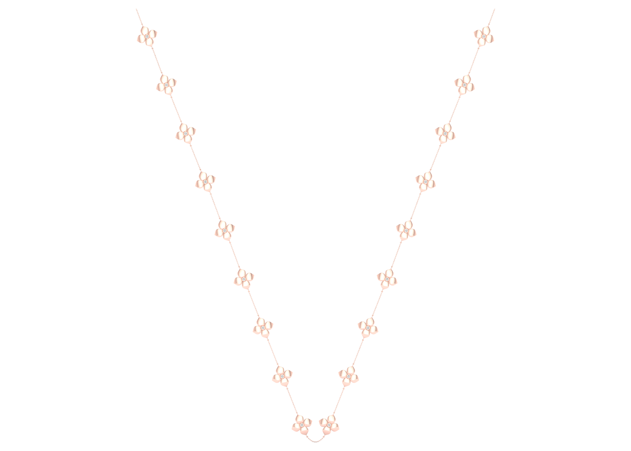 La Fleur Forever Diamond Stationed Necklace - Necklace 