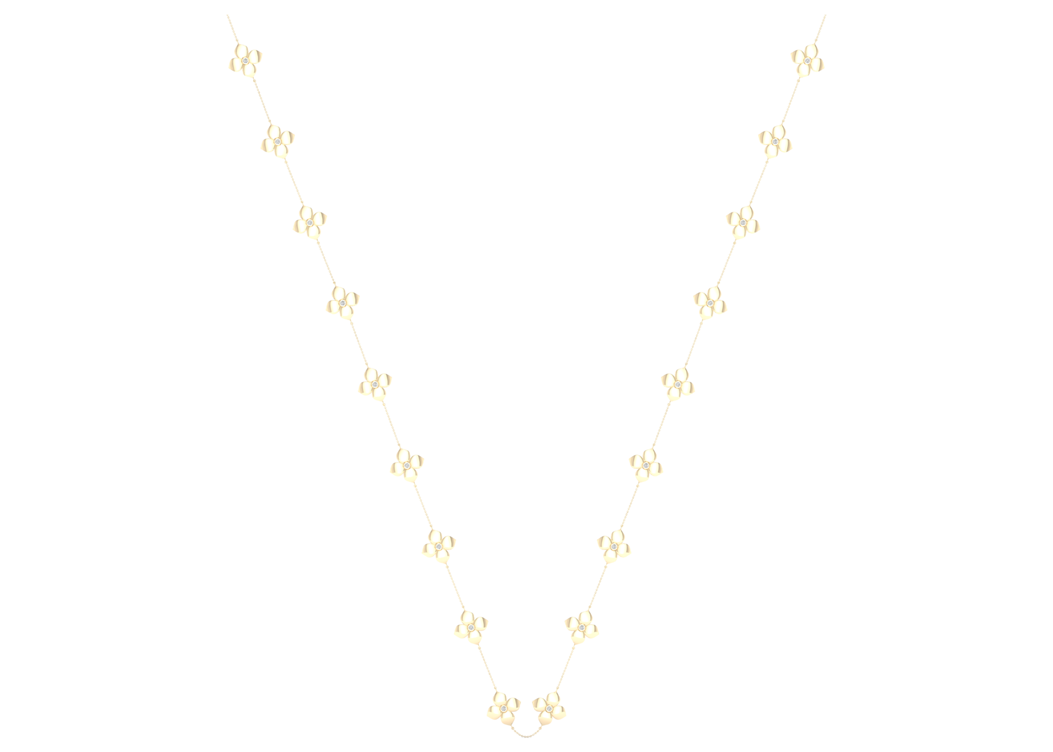 La Fleur Forever Diamond Stationed Necklace - Necklace 