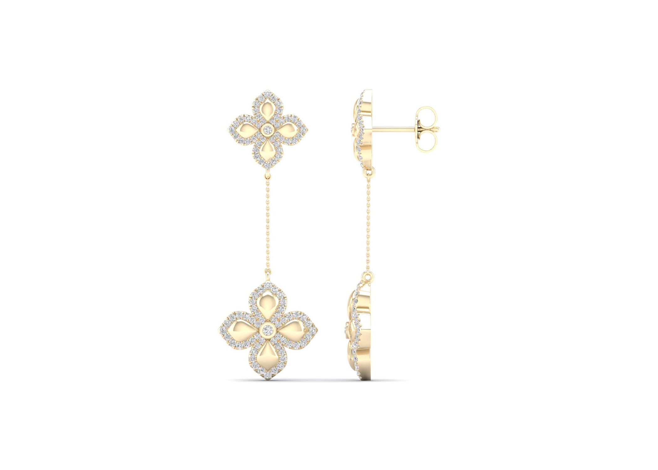 La Fleur Diamond Drop Earrings