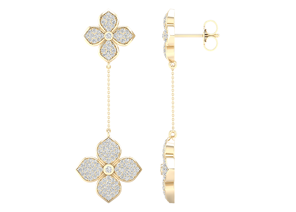 La Fleur Diamond Drop Earrings