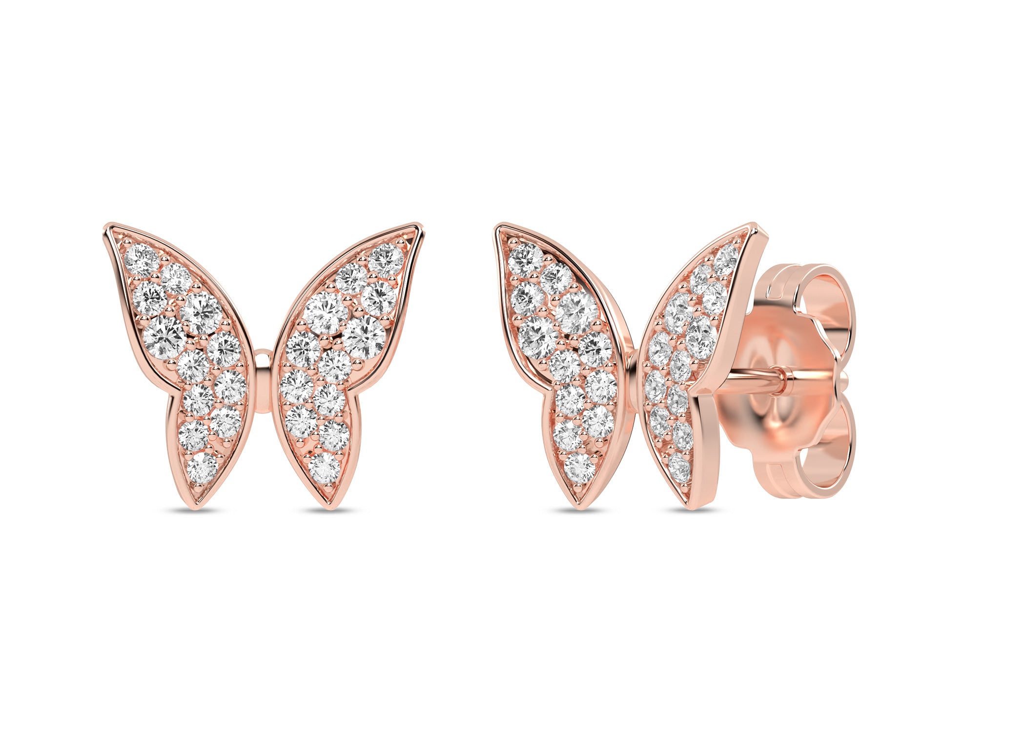 Butterfly Diamond Glitter Studs - Earring 