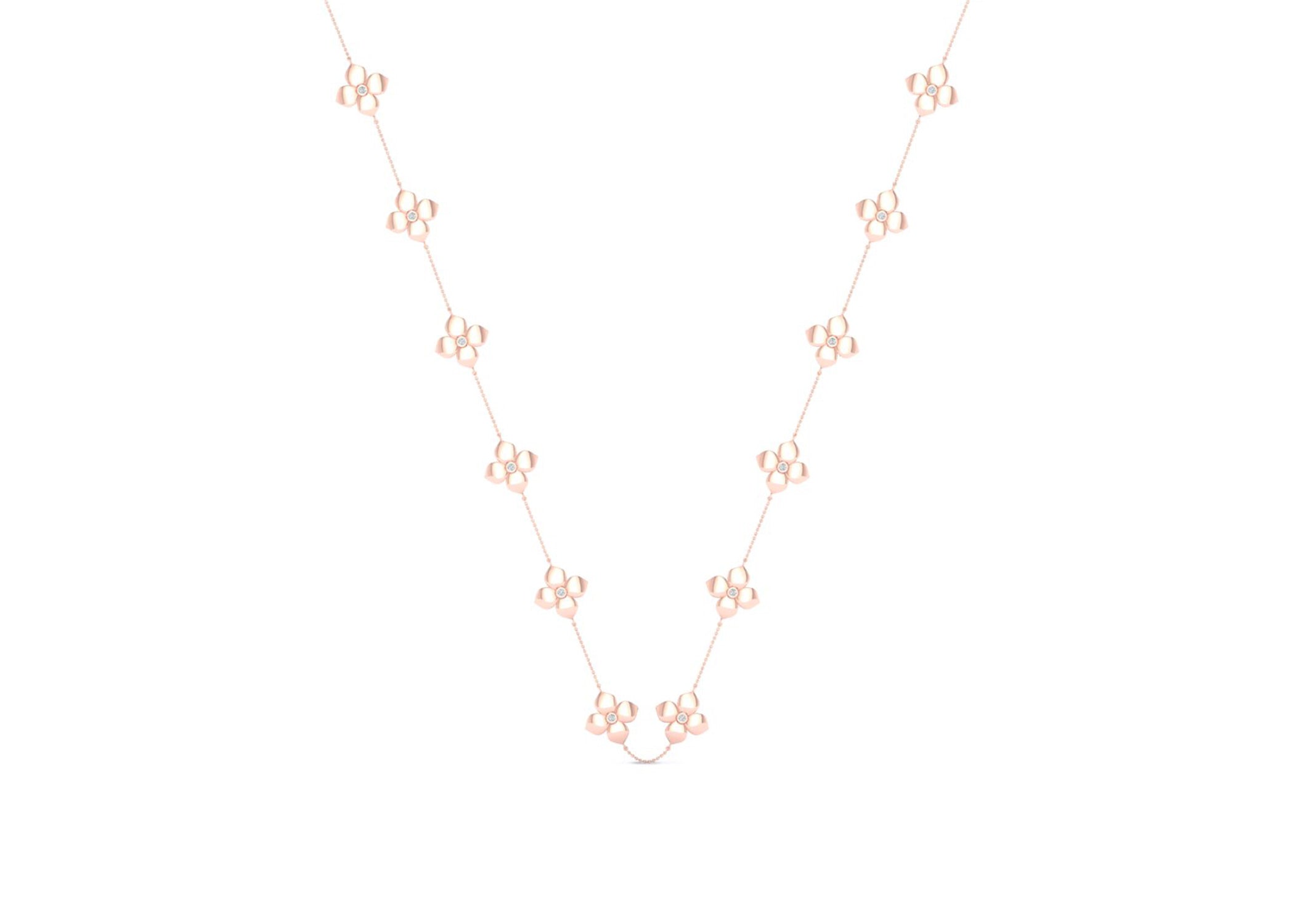 La Fleur Forever Diamond Stationed Necklace Replica