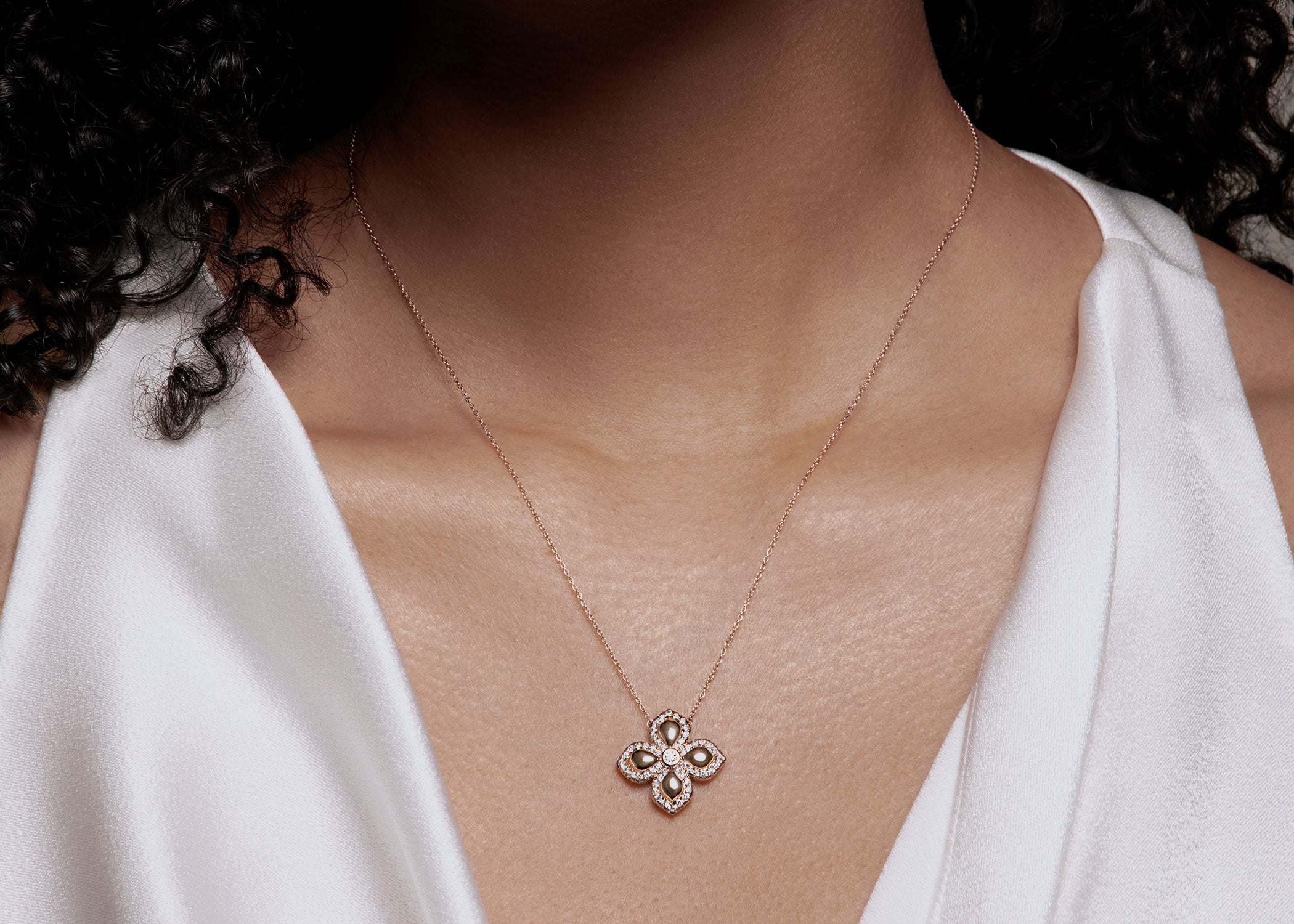 La Fleur Diamond Contour Necklace - Necklace 