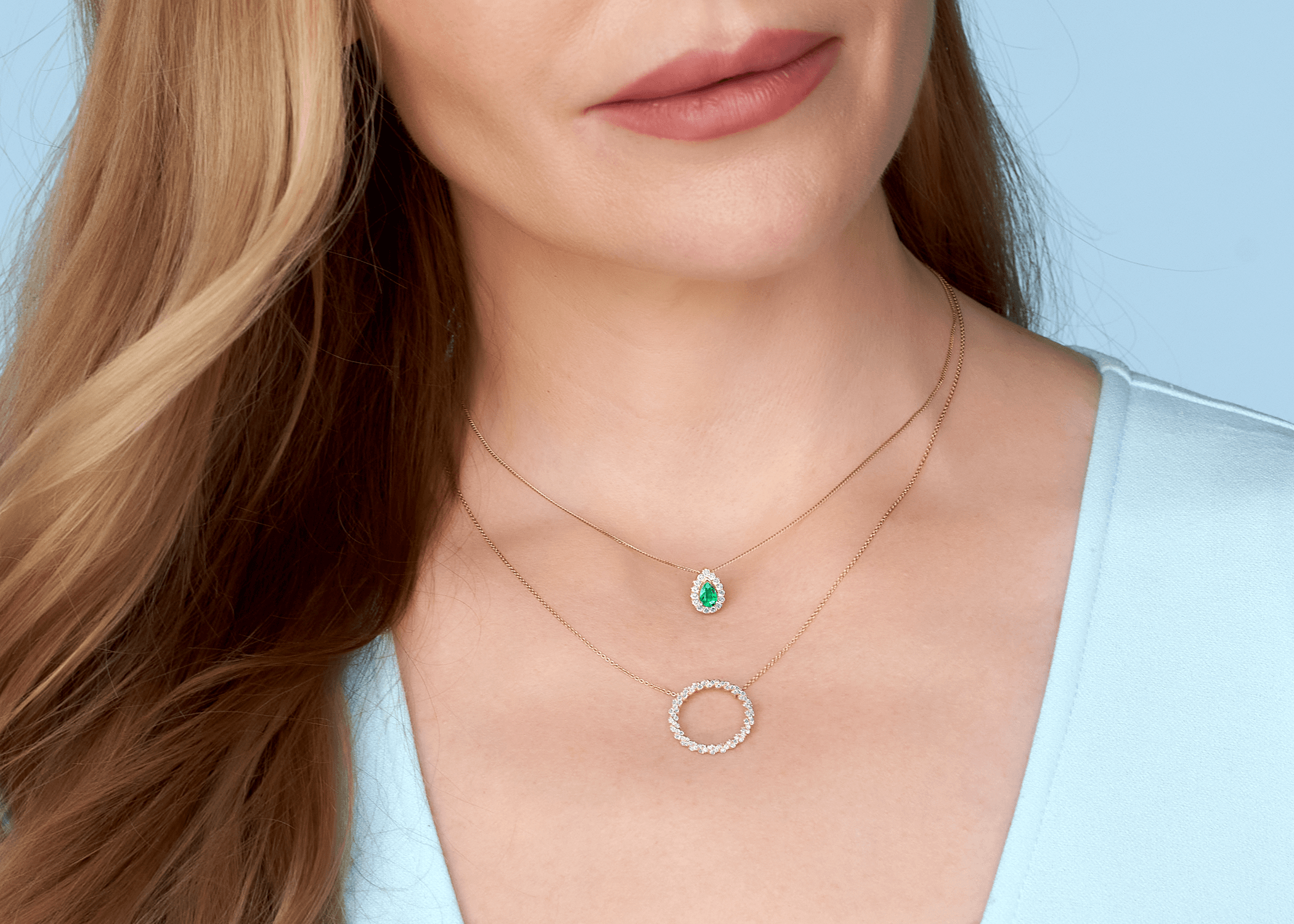 Intertwined Circular Silhouette Necklace - Necklace 