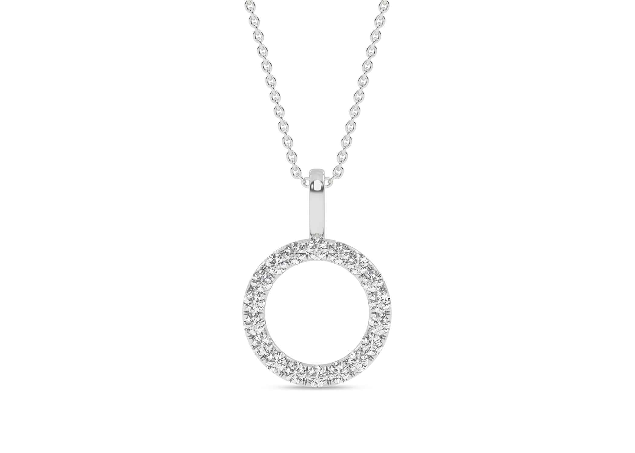Circular Silhouette Drop Necklace - Necklace 
