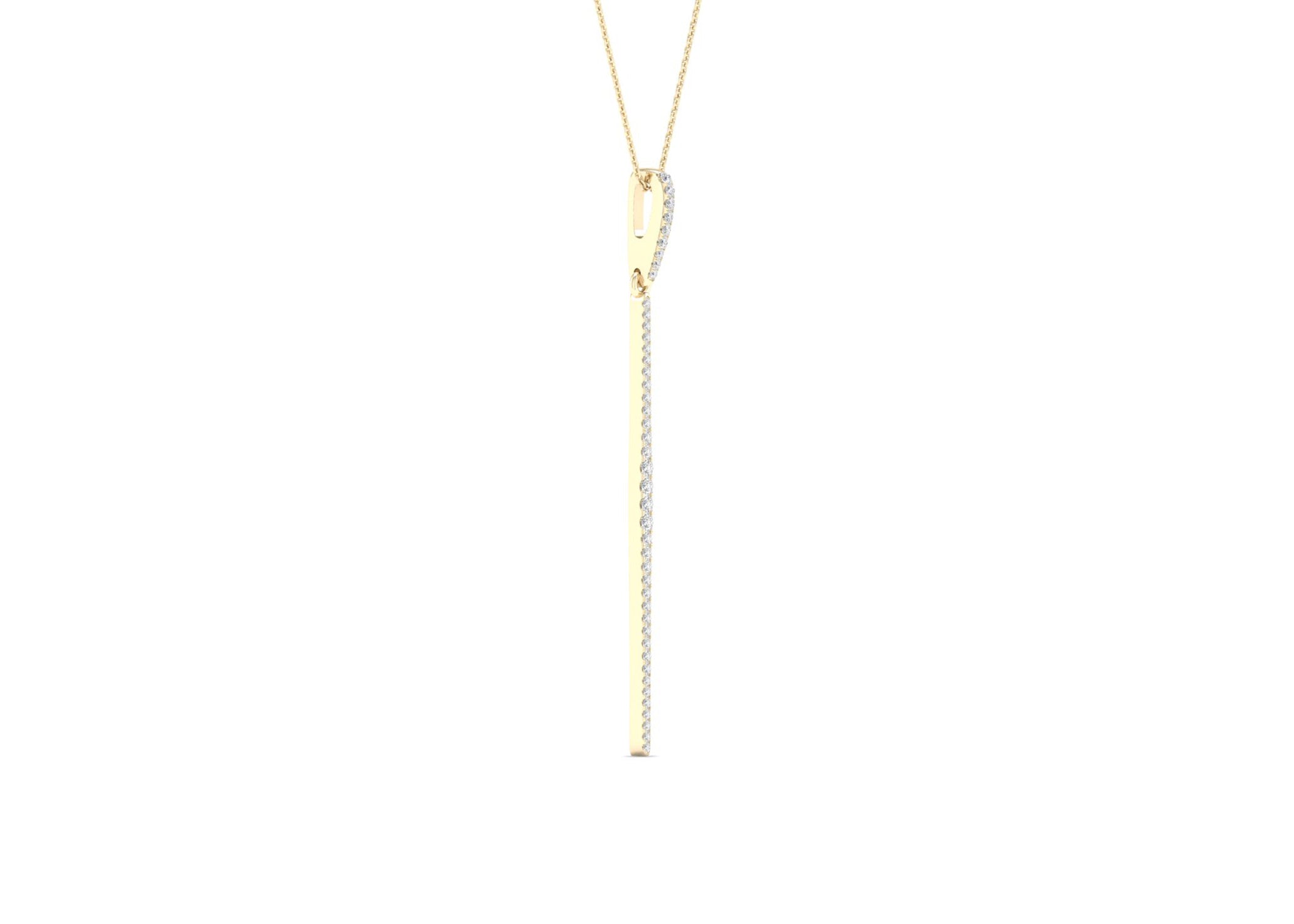 Tapering Linear Bar Necklace Replica