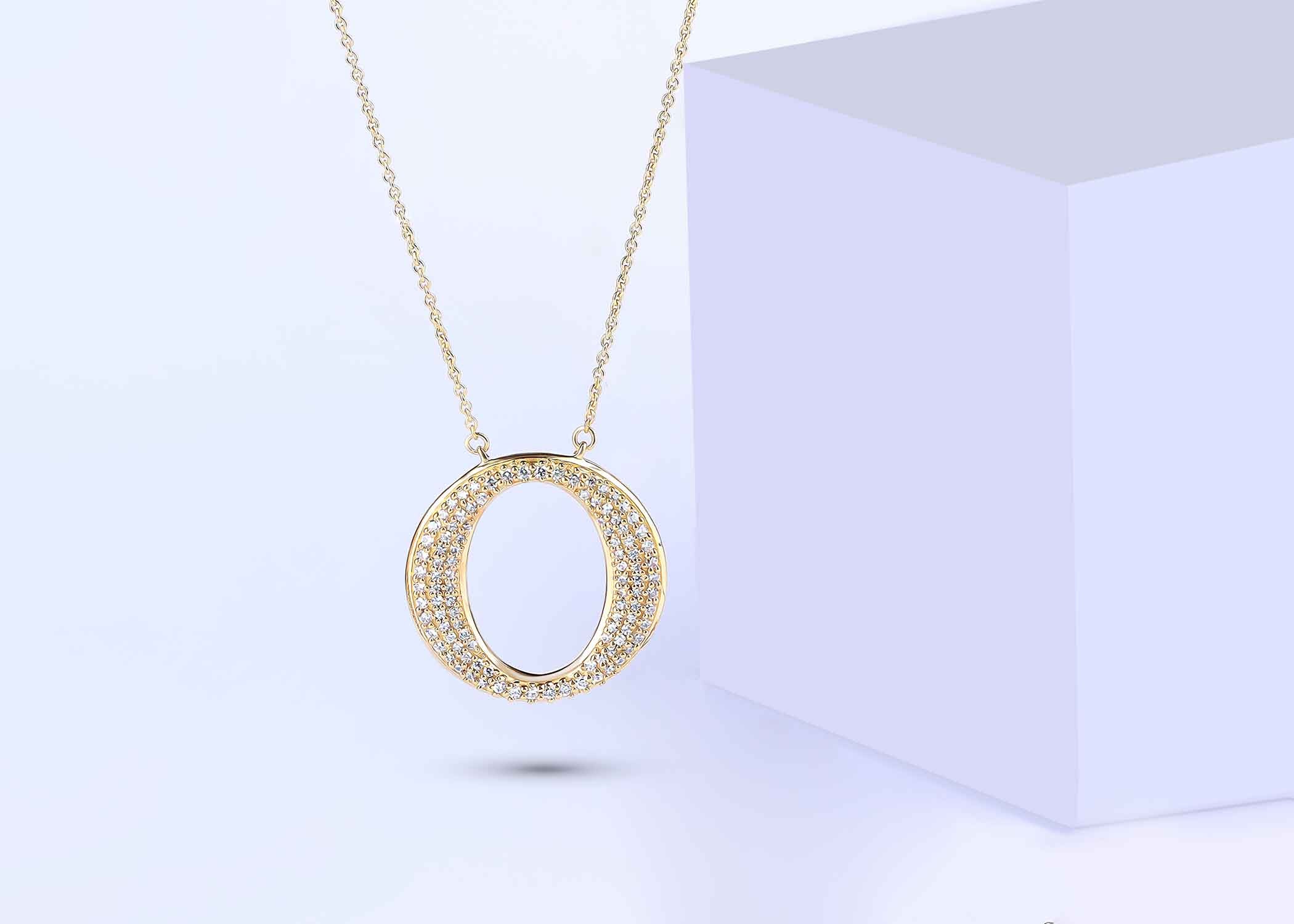 Tapering 3-Row Circular Silhouette Necklace - Necklace 