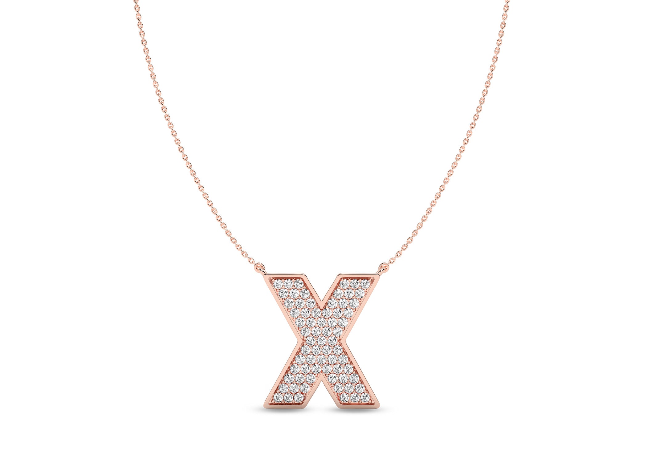 Embellished X Necklace - Necklace 