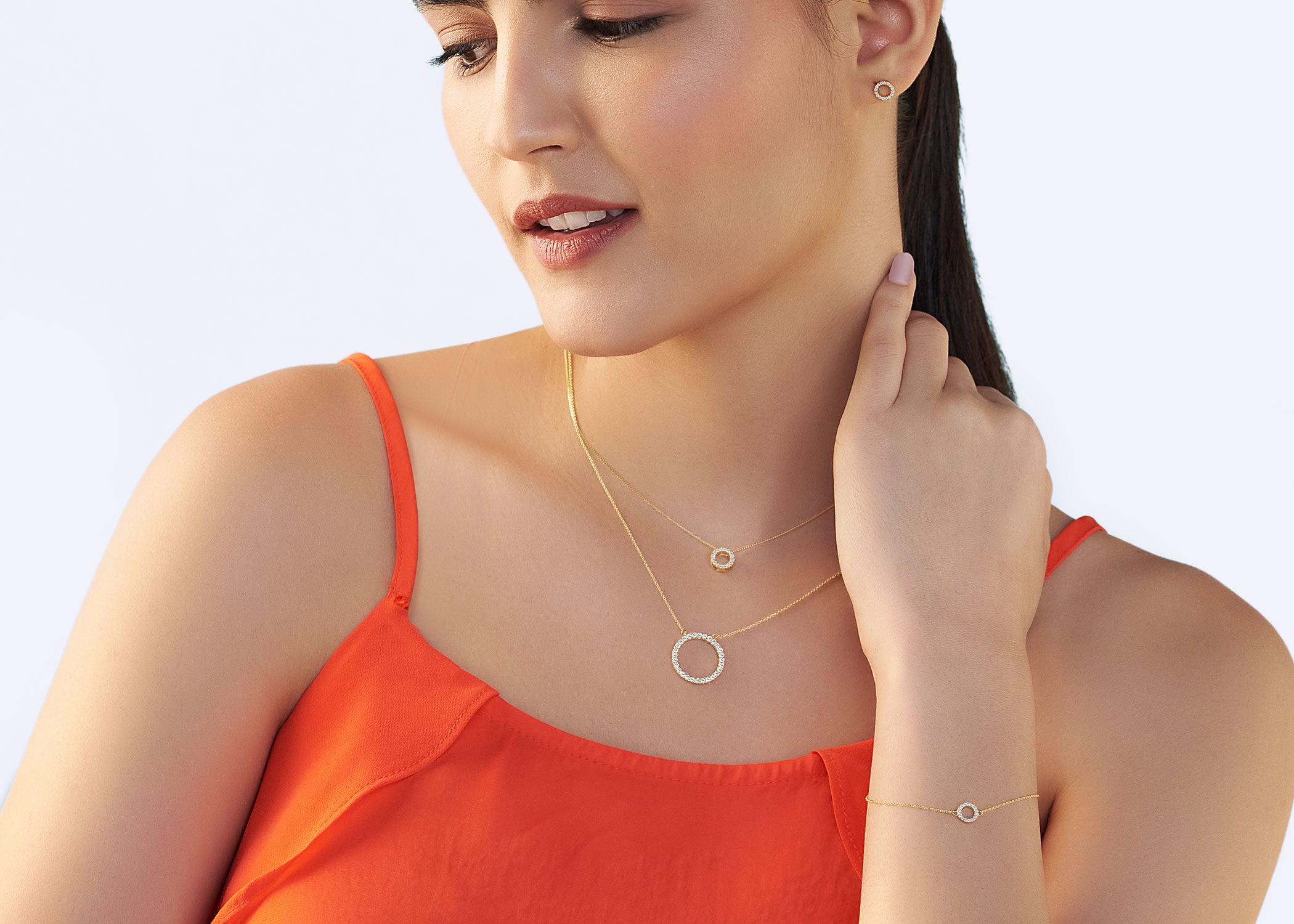 Mini-Round Silhouette Necklace - Necklace 