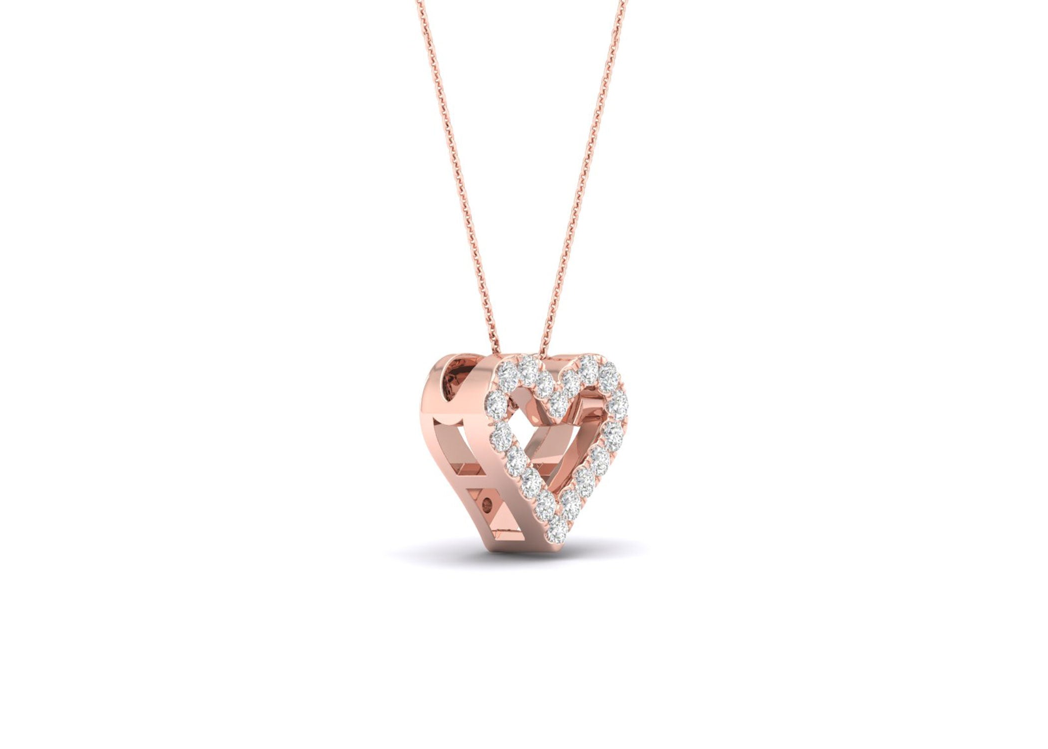 Petite Heart Silhouette Necklace - Necklace 