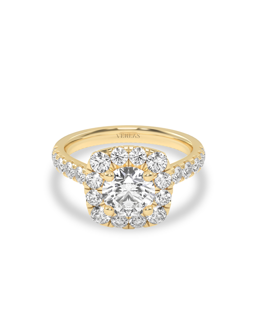 Sublime Diamond Ring with a Round Cut Diamond and Halo – TOR