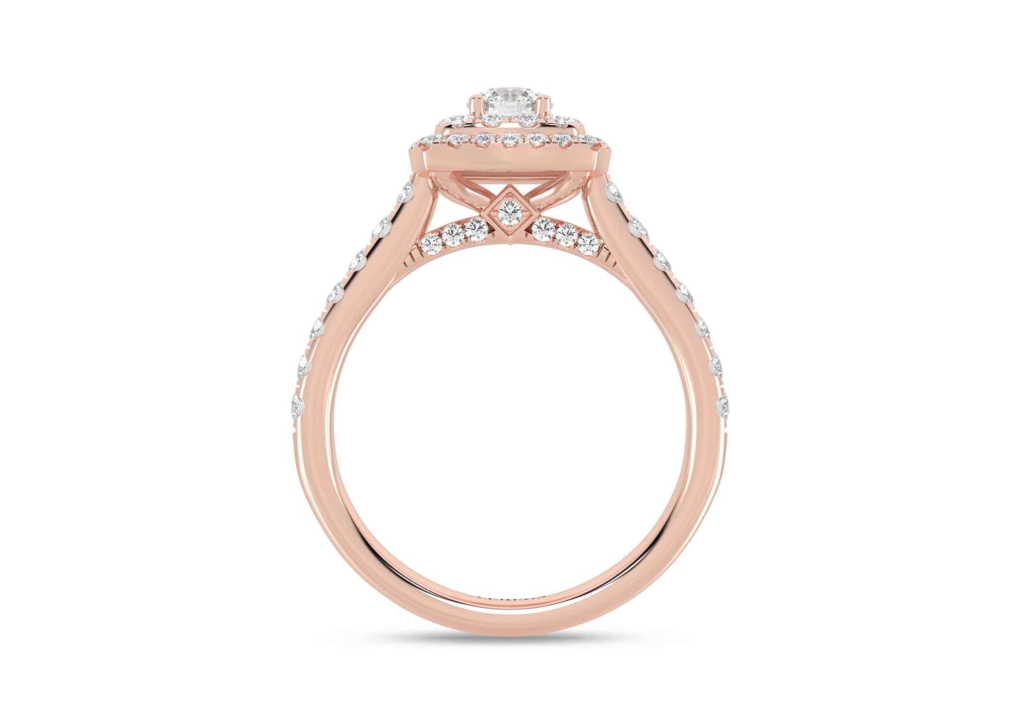 Quaint Signature Round Princess Double Halo Ring - Ring 