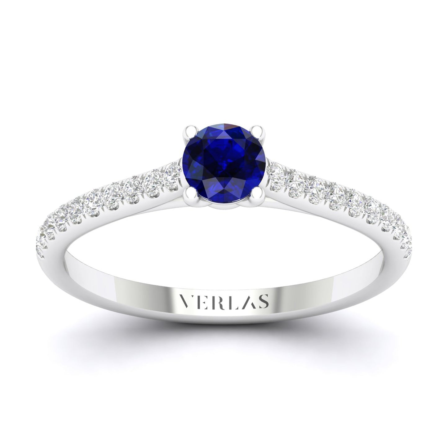 Gemstone Signature Round Ring (M)_Product Angle_Blue Sapphire - 1