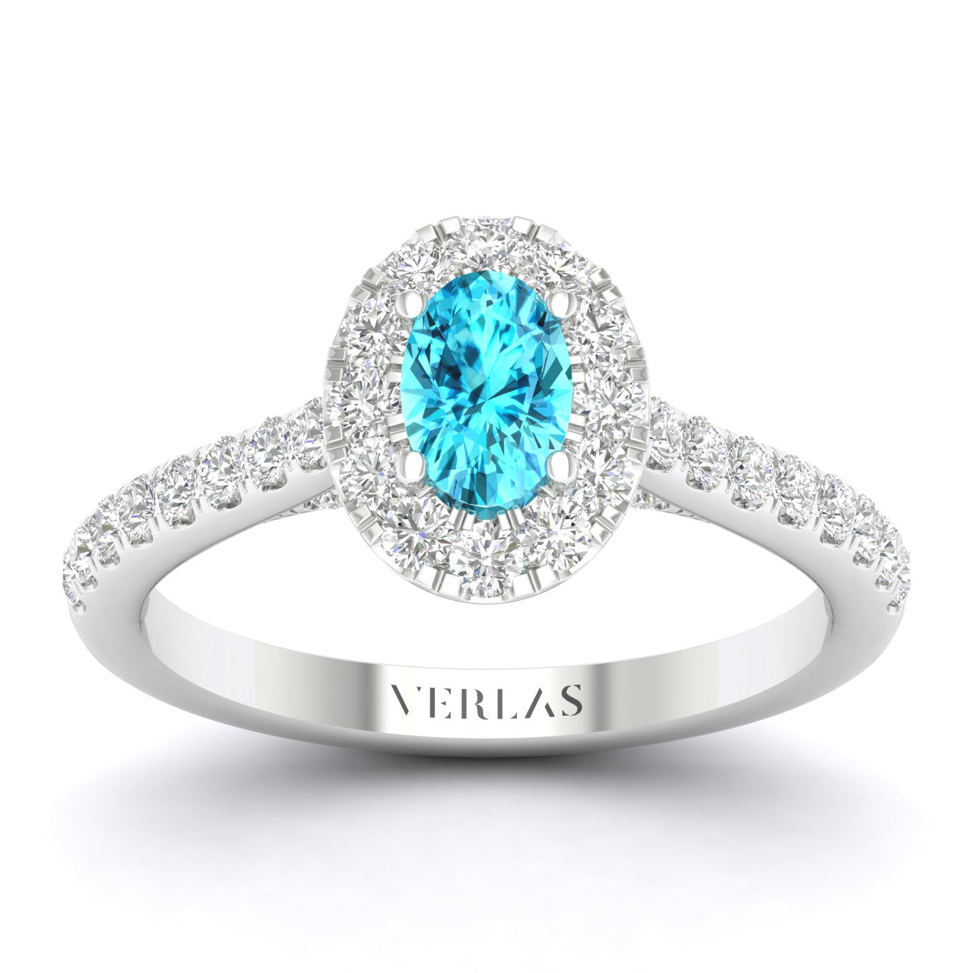 Exquisite Ellipse Gemstone Diamond Halo Ring (M)_Product Angle_Swiss Blue Topaz - 1